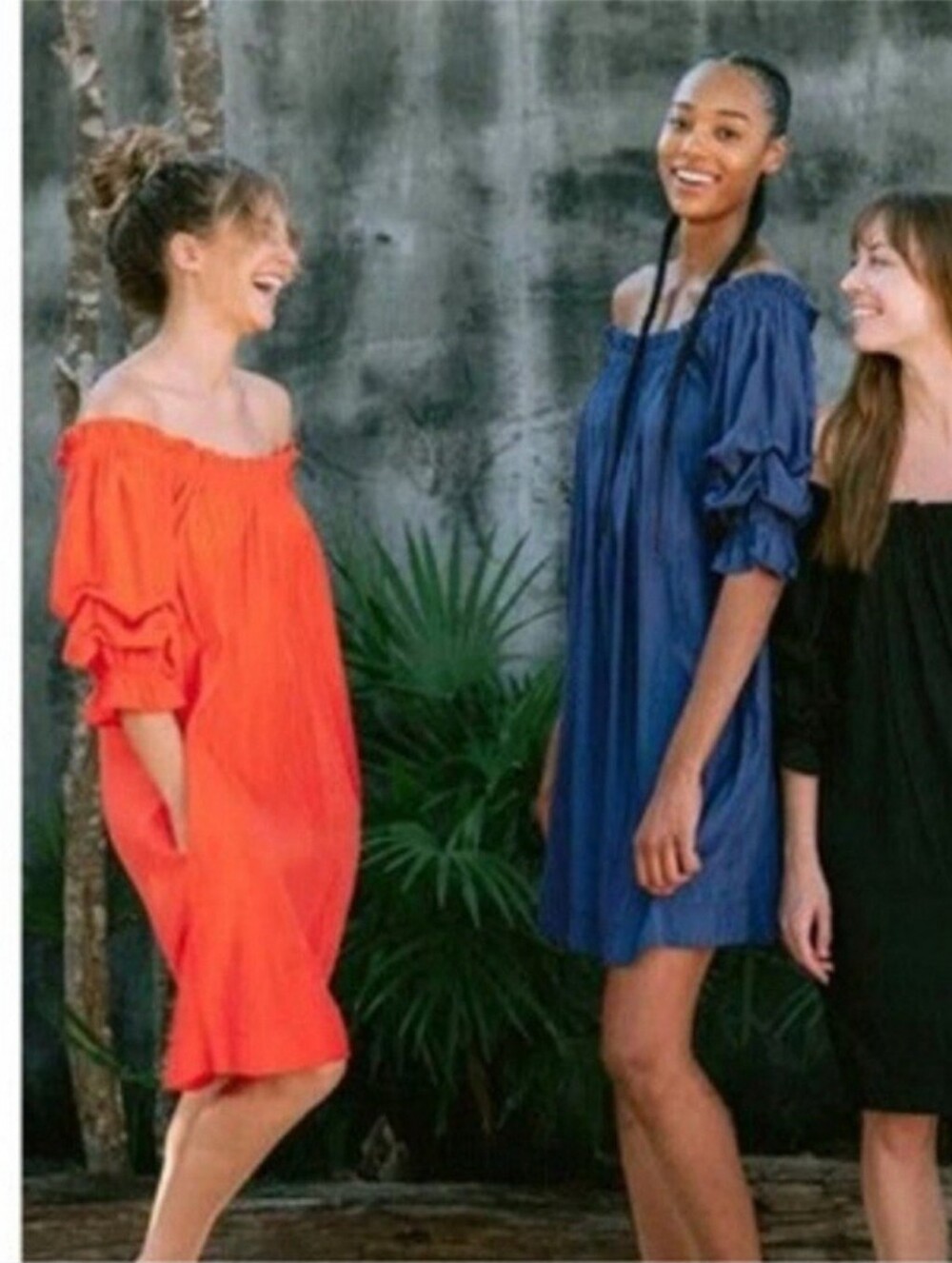 MERSEA x Anthropologie Tulum Ruffle Dress Sunset Orange Off Shoulder Medium - Picture 11 of 16